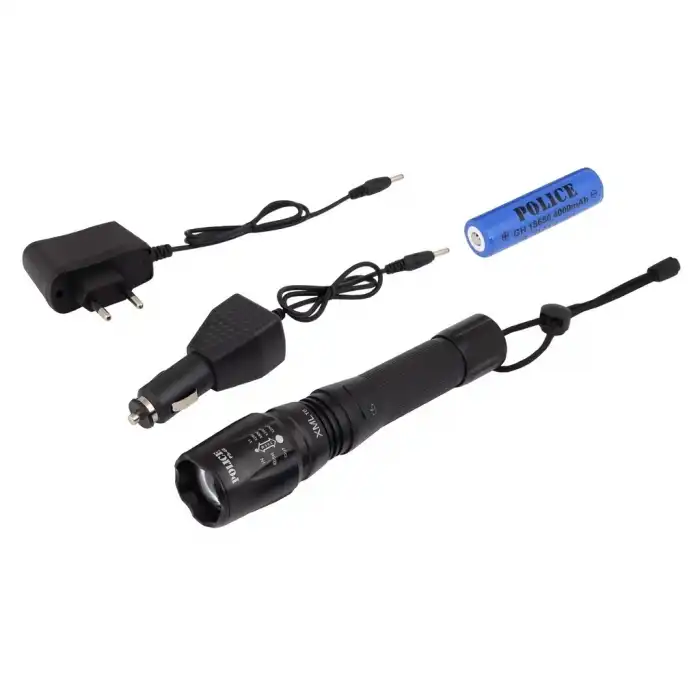 Police Ps-46 Xml6 Led 5 Kademeli Zoomlu Şarjlı El Feneri