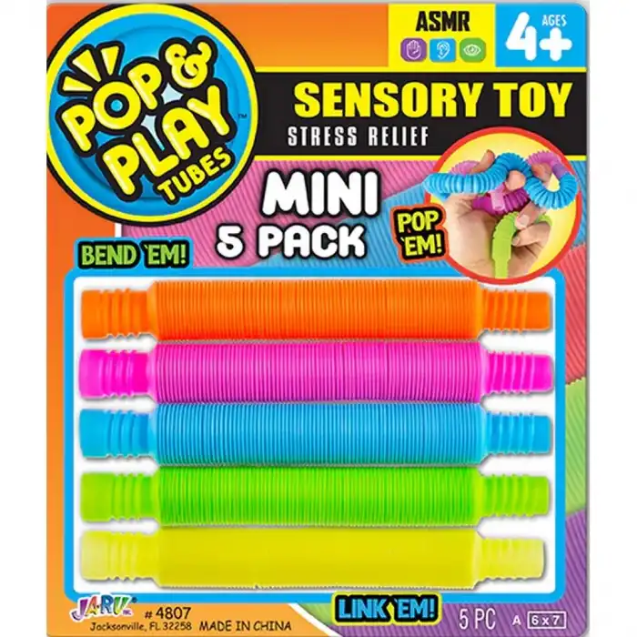 Pop & Play Tubes Duyusal Stres Oyuncağı Mini 5li