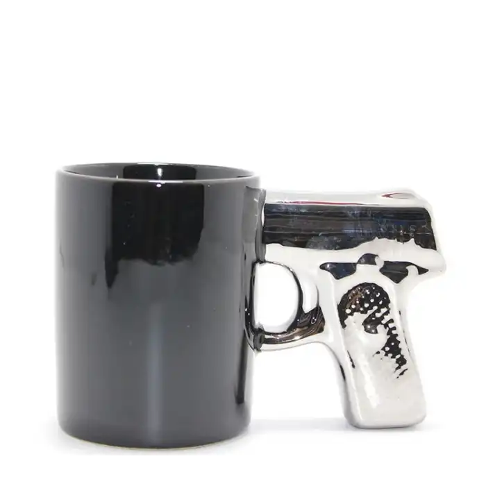 Porselen Silahlı Kupa Bardak Model 2