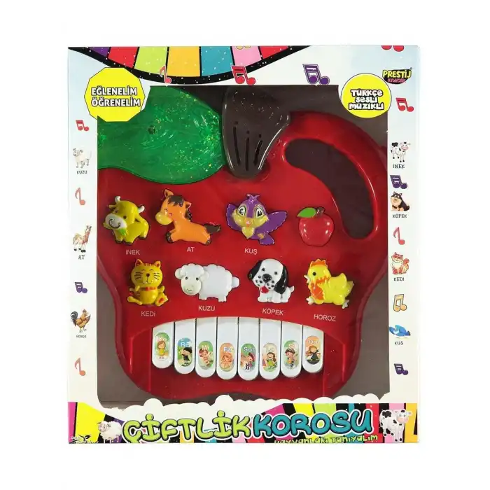 Prestij Kutulu Hayvanlı Pilli Elmalı Piano