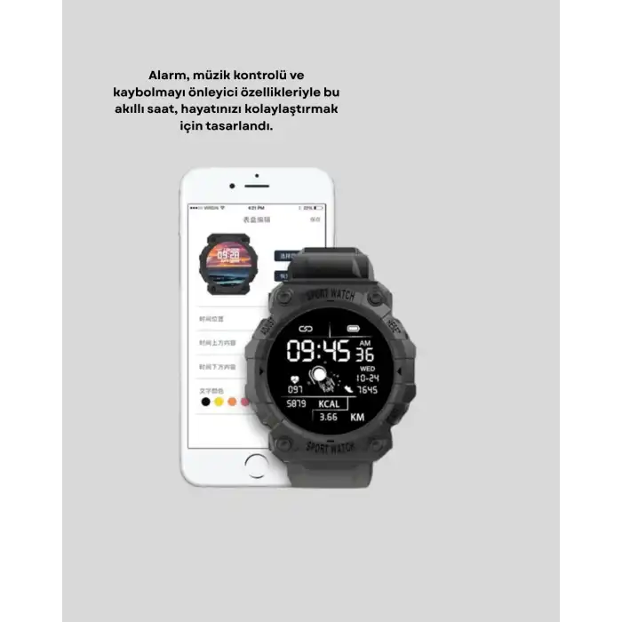 Pro Bluetooth Akıllı Saat – Kalp Atış, Kan Basıncı ve Uyku Takibi
