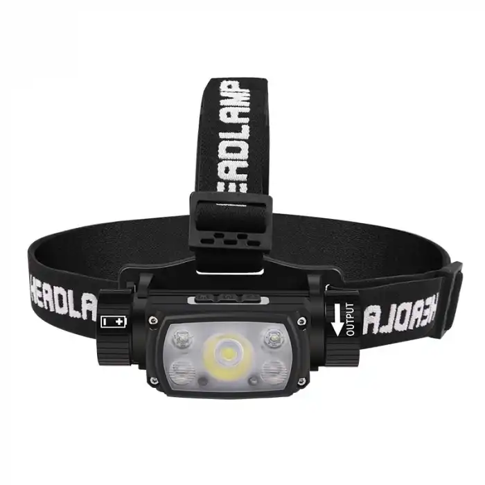 Ps-200 Xhp50+ 2*xpe+2* Led 180 Derece Ayarlanabilir Mıknatıslı Sensörlü Su Geçirmez Kafa Lambası