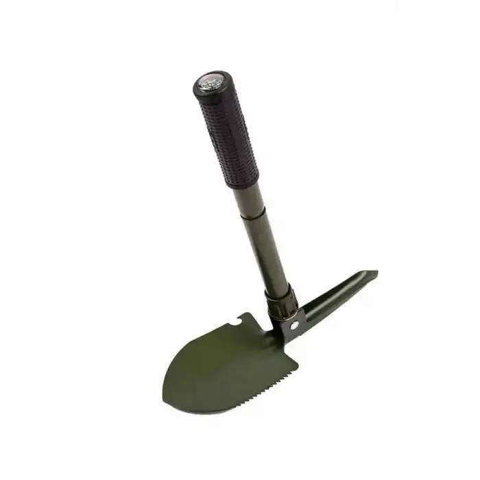 Pusulalı Katlanabilen Portatif Çantalı Mini Kazma Kürek Seti