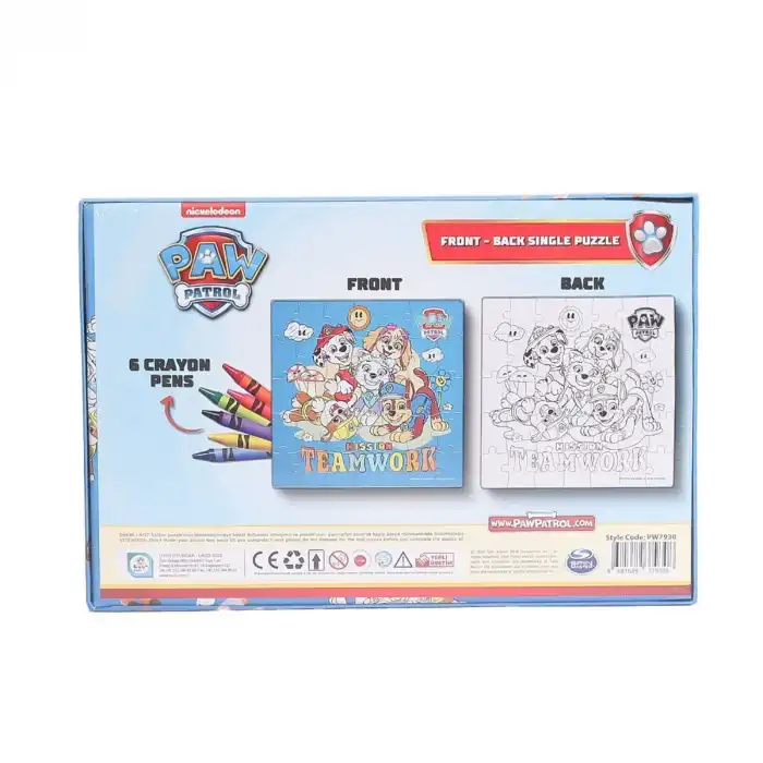 PW7930 Paw Patrol Boyamalı Puzzle