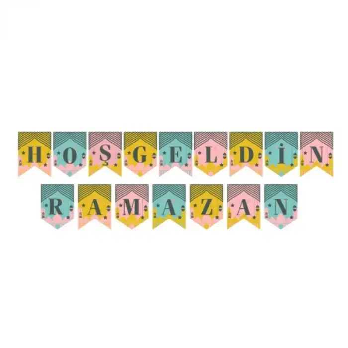 Ramazan Renkli Banner Süs - Hoşgeldin Ramazan