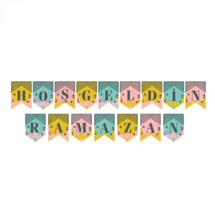 Ramazan Renkli Banner Süs - Hoşgeldin Ramazan