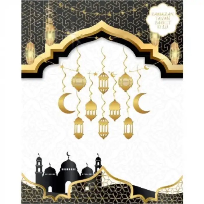 Ramazan Tavan Süsü 10lu Metalize Gold