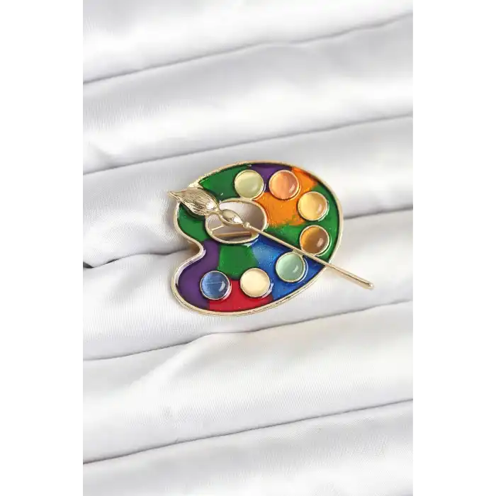 Ressam Paleti Model Broş