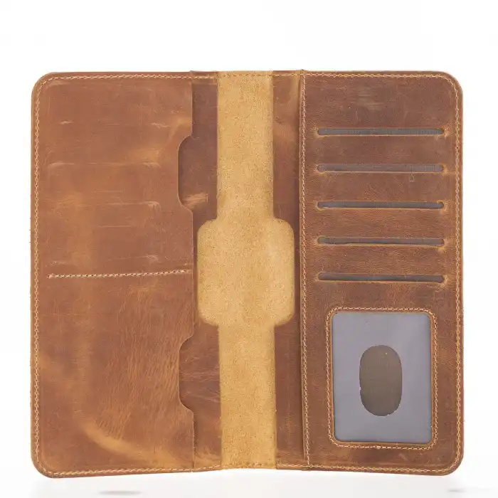 Rio 5.5 inch Uyumlu Deri Kartlıklı Kılıf G19 Taba