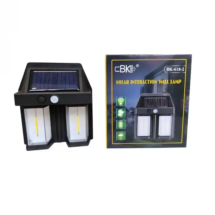 Rustik Ampul İkili Solar Duvar Aplik Güneş Enerjili Hareket Sensörlü