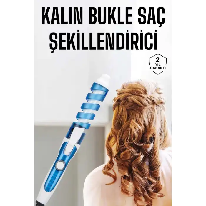 Saç Maşası Spiral Kalın Bukle Yüksek Isılı Profesyonel Maşa