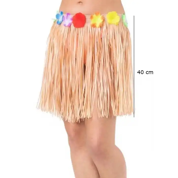 Saman Renk Püsküllü Hawaii Luau Hula Etek