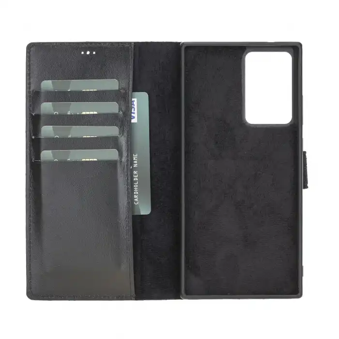 Samsung Galaxy Note 20 Ultra Uyumlu Deri Cüzdanlı Kılıf RST1