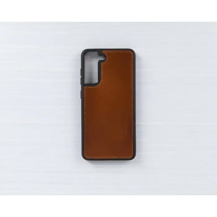 Samsung Galaxy S21 FE Uyumlu Deri Cüzdanlı Kılıf RST2EF Taba