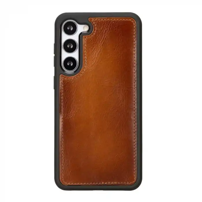 Samsung Galaxy S23 Plus Uyumlu Deri Cüzdanlı Kılıf RST2EF Taba