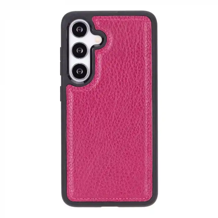 Samsung Galaxy S24 Plus Uyumlu Deri Arka Kapak Gül Kurusu