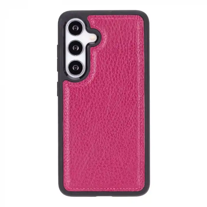 Samsung Galaxy S24 Plus Uyumlu Deri Arka Kapak Gül Kurusu