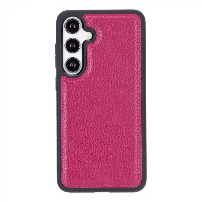 Samsung Galaxy S24 Uyumlu Deri Arka Kapak Gül Kurusu