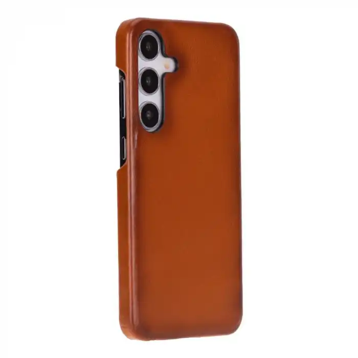 Samsung Galaxy S25 Uyumlu, Hakiki Deri, El Yapımı Arka Kapak, Gölgeli Taba