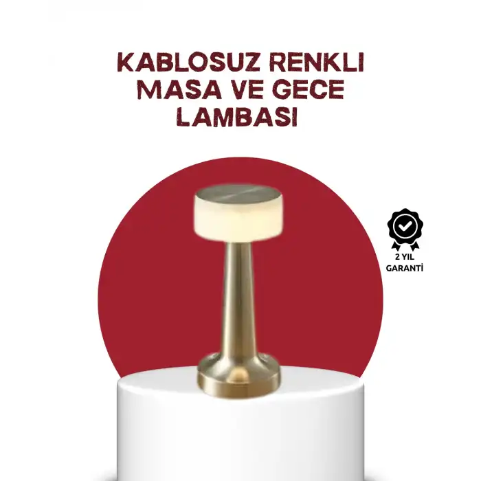 Şarj Edilebilir LED Masa Lambası – USB Girişli, Metal Yapı