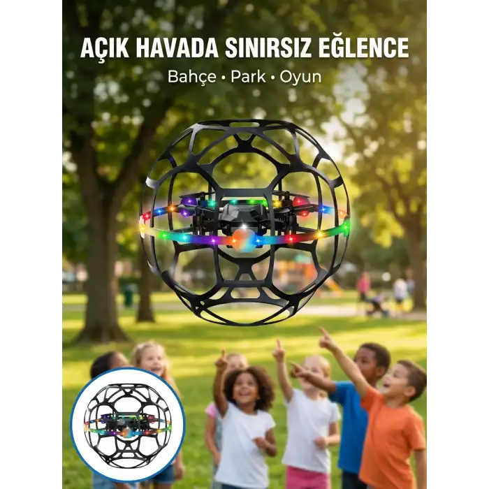 Koruyucu Kafesli Dron El Hareketiyle Kontrol Edilebilen Uçan