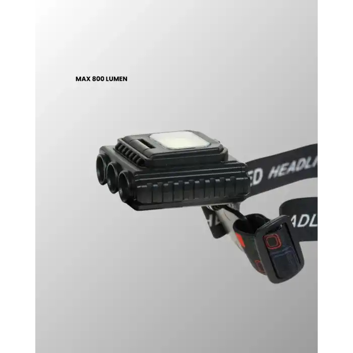 Şarjlı LED Kafa Lambası 800 Lumen COB XPE Ayarlanabilir Başlıklı