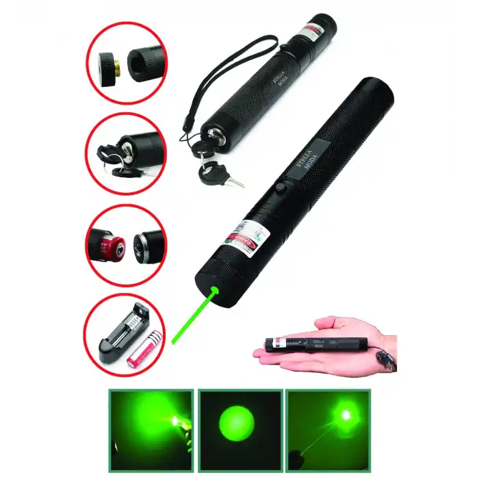 Şarjlı Yeşil Lazer Pointer 100 Mw Bx40