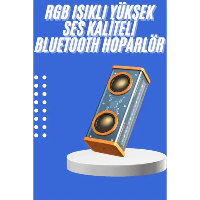 Şeffaf Mecha Taşınabilir Bluetooth Hoparlör Kablosuz Yüksek Ses Kaliteli