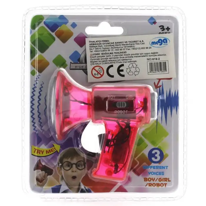 Ses Değiştirici Mini Pembe Megafon