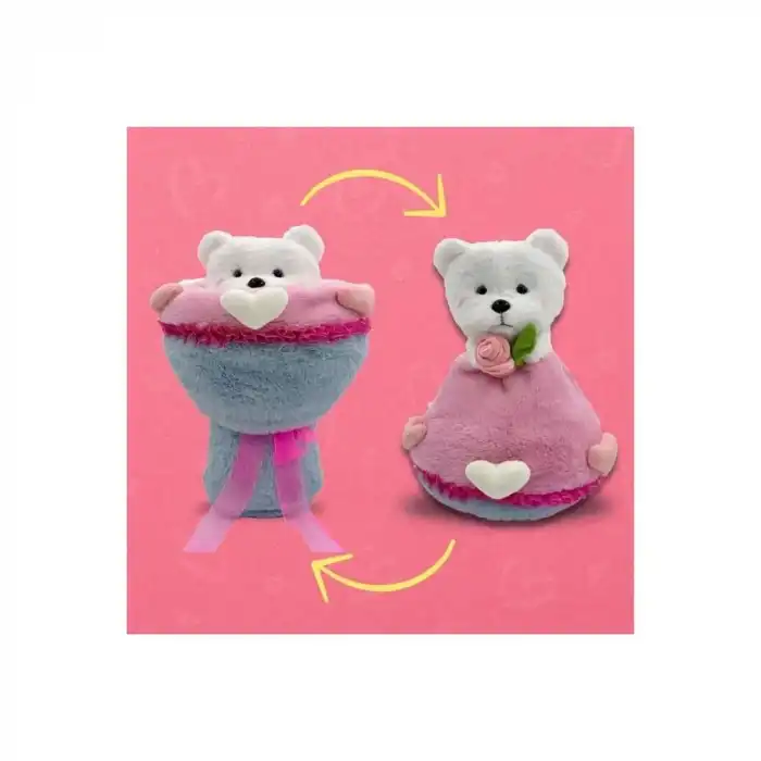Sevgi Buketi Peluş Ayıcıklı Peluş Çiçek Buketi 40 cm