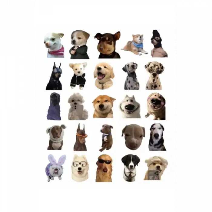 Sevimli Köpek Çıkartmaları Laptop Notebook Tablet Sticker Seti