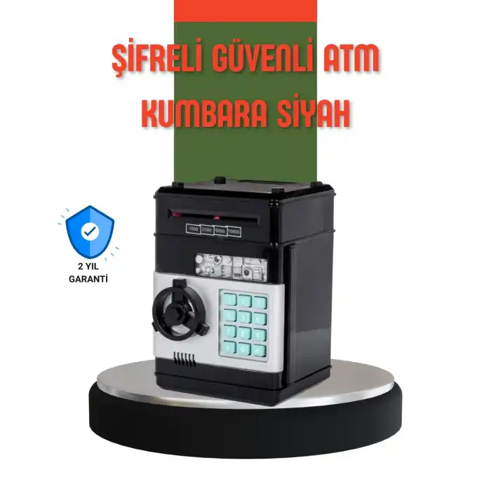 Şifreli Atm Kasa Görünümlü Para Biriktirme Kumbarası