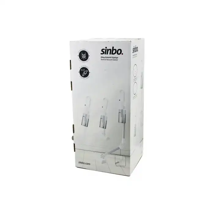 Sinbo Dikey Elektrikli Süpürge - Beyaz - 500W - Ergonomik Tasarım