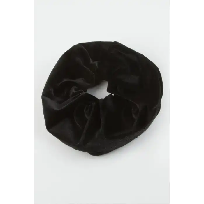 Siyah Renkli Kadife Simit Toka 8 cm