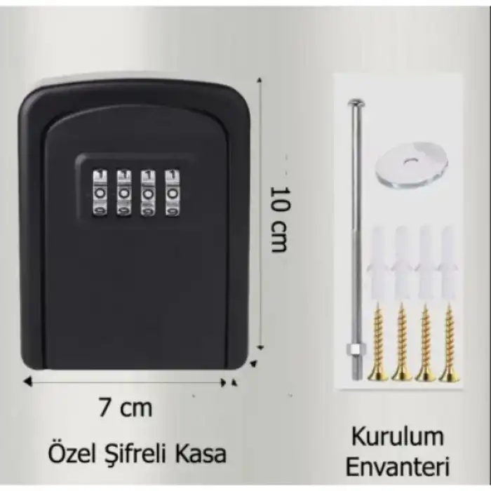 Şifreli Anahtar ve Eşya Saklama Güvenlik Kasası