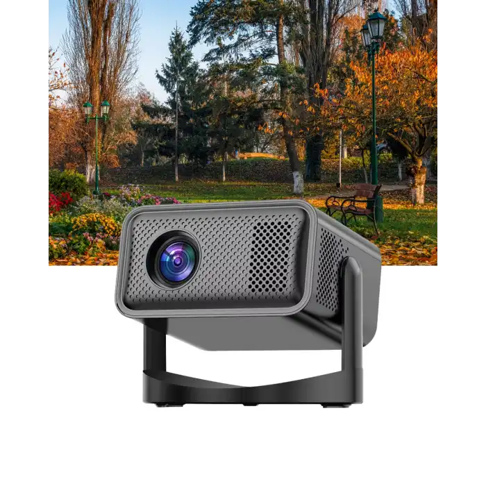 Smart Projector Android TV Taşınabilir Gimbal Standlı