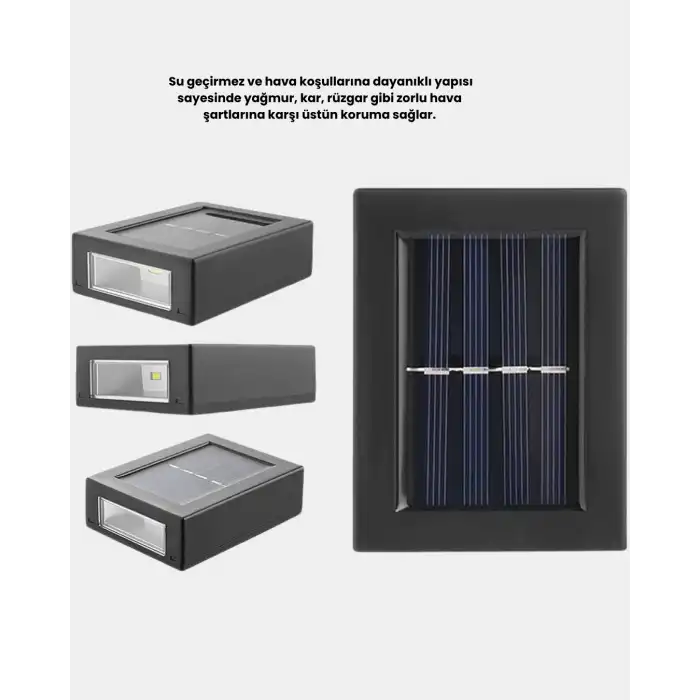 Solar Dış Mekan Aplik Su Geçirmez Dayanıklı Led Aydınlatmalı