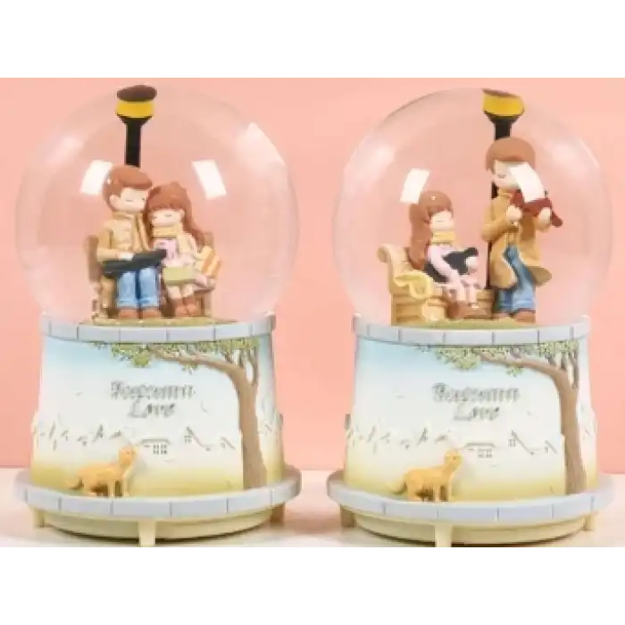 Sonbahar Sevgılı Kar Küresı Büyük Boy