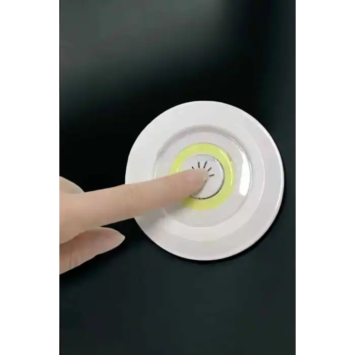 Spot Lamba Led Işık 3lü Uzaktan Kumandalı Pilli Yapışkanlı Kablosuz