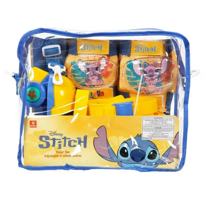 Stitch Çantalı 4 Tekerlekli Ayarlanabilir Paten Seti S00028832