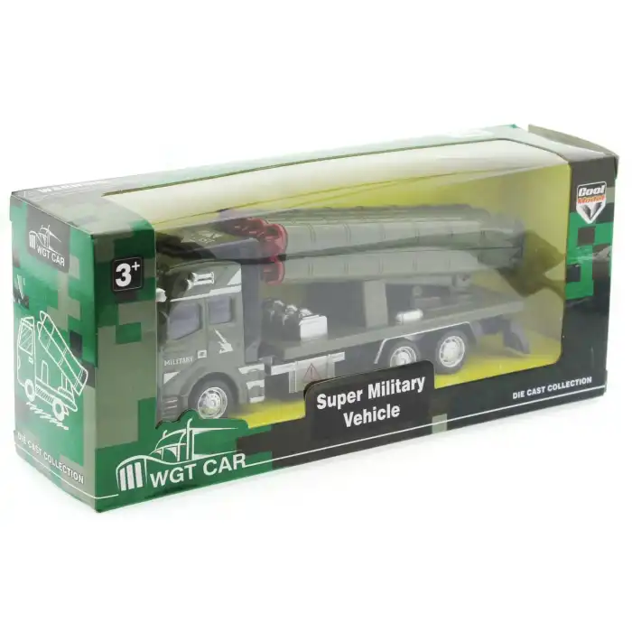 Sürtmeli Die Cast Metal Roketatar Rampalı Askeri Kamyon