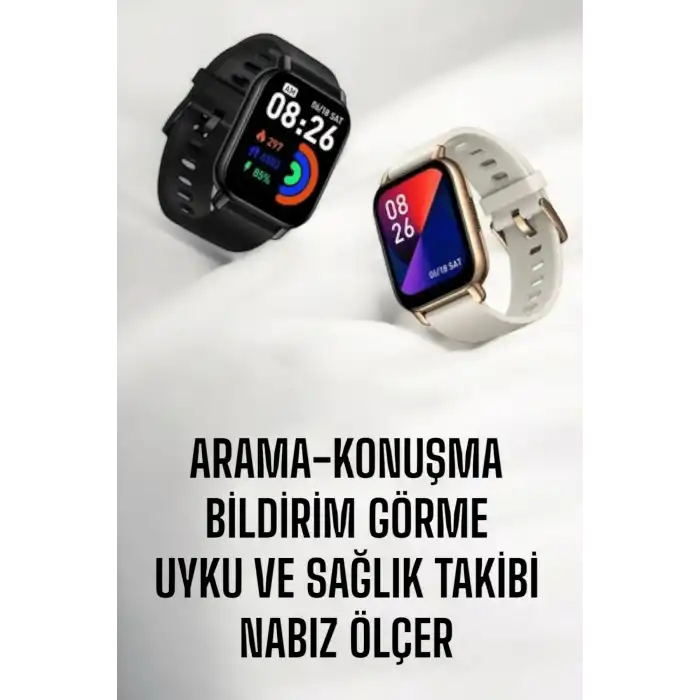 Suya Dayanıklı Bluetooth Akıllı Saat GPS, Adımsayar, Nabız & Sağlık Takibi
