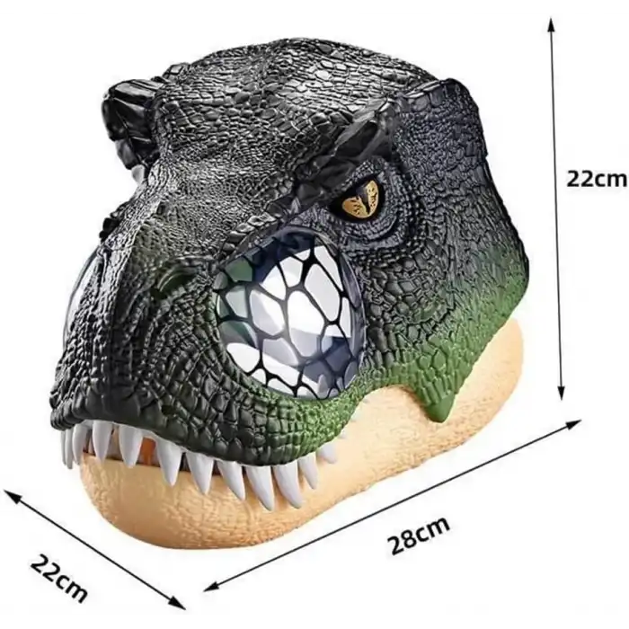 T-REX MASKESİ IŞIKLI VE SESLİ -MGA