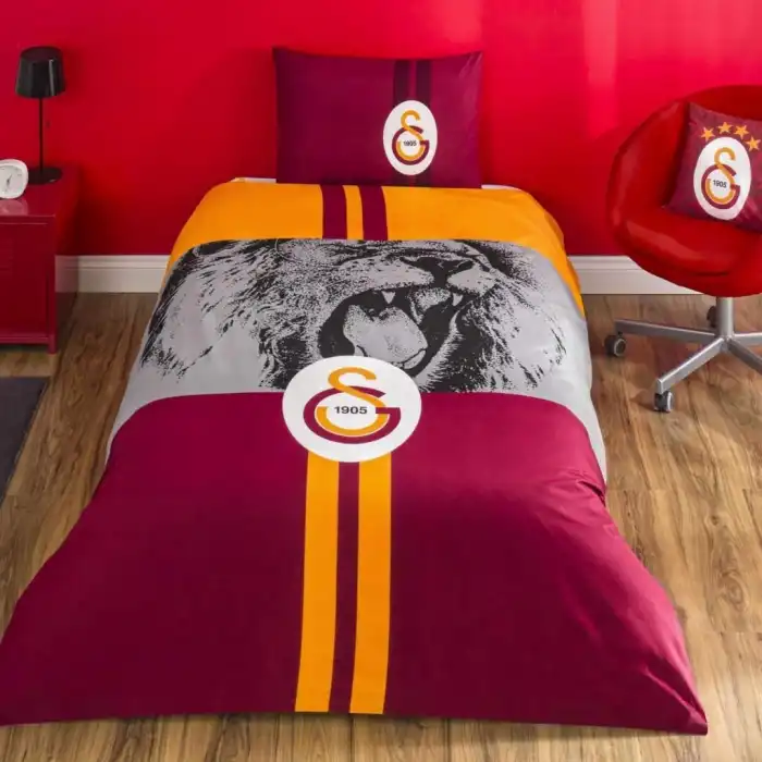 Taç Galatasaray Şampiyon Aslan Tek Kişilik Lisanslı Nevresim Takımı