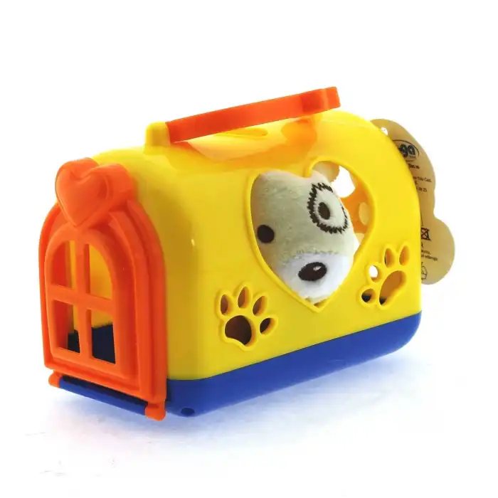 Taşıma Çantalı Peluş Sarı Yavru Köpek