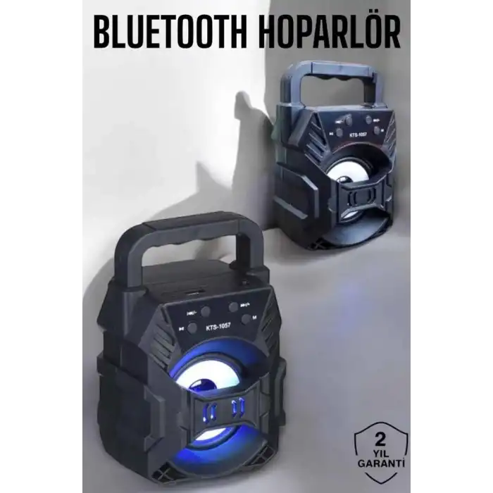 Taşınabilir Bluetooth Hoparlör Led Işıklı Uzun Pil Ömrü