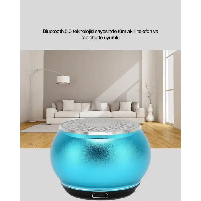 Taşınabilir Mini Bluetooth Hoparlör 9m Menzil Dahili Mikrofon