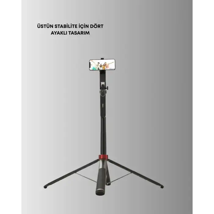 Taşınabilir Tripod Ve Selfie Çubuğu Vlog Ve Video Çekimi