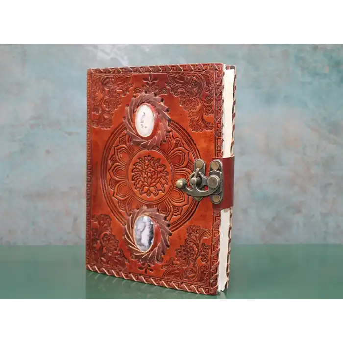 Taşlı Deri Defter Model 2