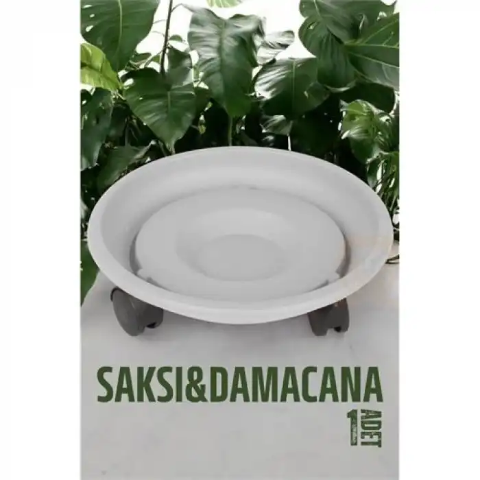 Tekerlekli Saksı Altığı 37 CM BEYAZ 721051
